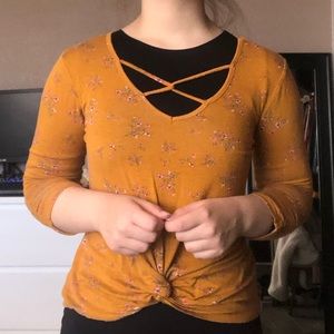 Yellow floral top